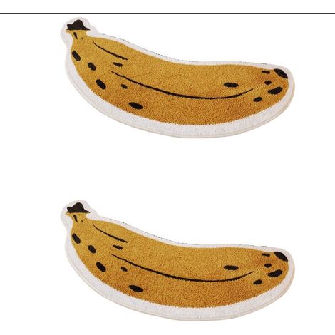 Tapis à séchage rapide absorbant l'eau de salle de bain à l'extérieur de la salle de douche tapis anti-dérapant tapis de toilette de banane semi-arc (1/3)