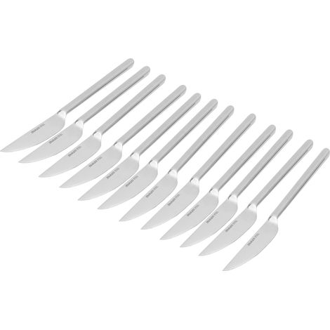 Ensemble de 12 couteaux en acier inoxydable 316 pour cuisine, salle à manger ou restaurant - Idée cadeau (1/5)