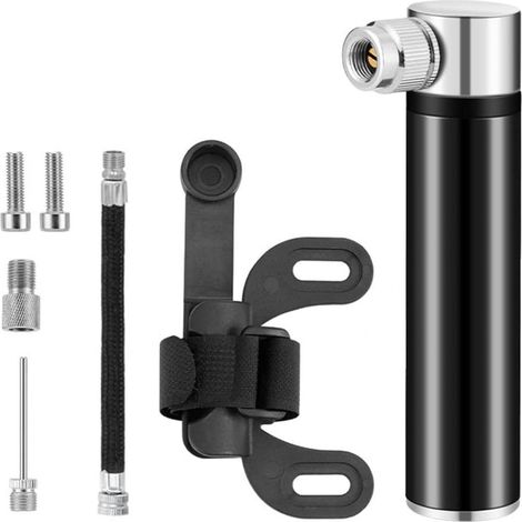 Mini Pompe À Vélo - Aluminium CNC - 120 Psi - Compatible Valves Presta Et Schrader - Pour Vélo Route VTT Et Ballons - 1 Pièce