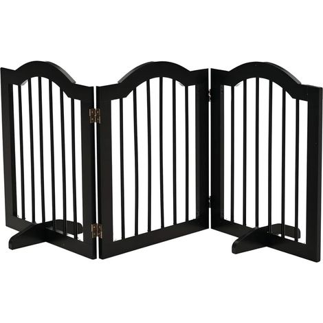 Puerta de seguridad para mascotas, diseño plegable, construcción robusta de MDF, color verde militar. (1/2)