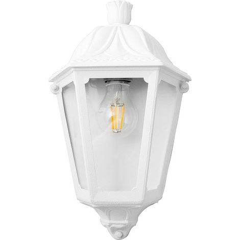 Farol de pared iesse, transparente, e27, blanco, 220 x 105 x 350 mm