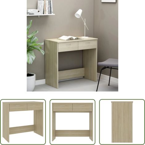 Bureau moderne - Bureau Chêne Sonoma 80x40x75 cm Aggloméré (1/5)
