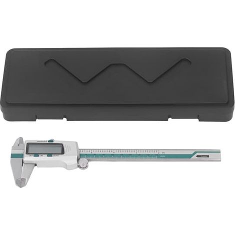 Pied à coulisse numérique de haute précision (0 à 150 mm / 0 à 6 pouces) avec écran LCD et vernier électronique en acier inoxydable. (1/5)