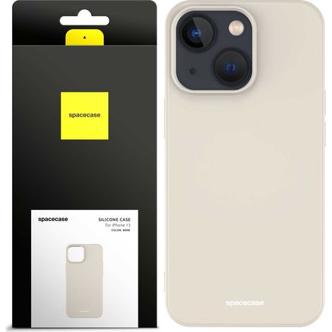 Funda de silicona Spacecase para iPhone 13 color hueso (1/5)