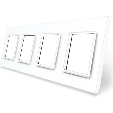 Frontal 4x cristal blanco, 4x huecos
