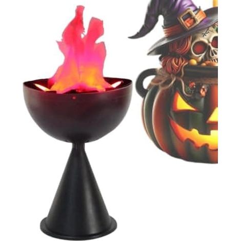 Lampe à flamme Décoration de fête artificielle à effet flamme Veilleuse LED fausses flammes pour Halloween Pour jardin, terrasse, balcon, maison hantée (1/5)