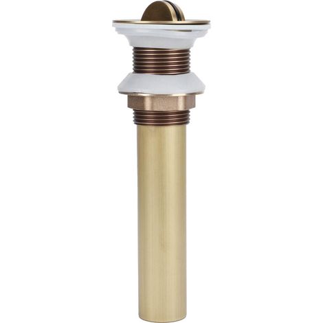 Drain d'évier, Drain de volet de salle de bain avec couvercle de protection amovible Bouchon de vidange d'évier sans trop-plein Bouchon de vidange en laiton britannique Tuyau(non hole) (1/5)