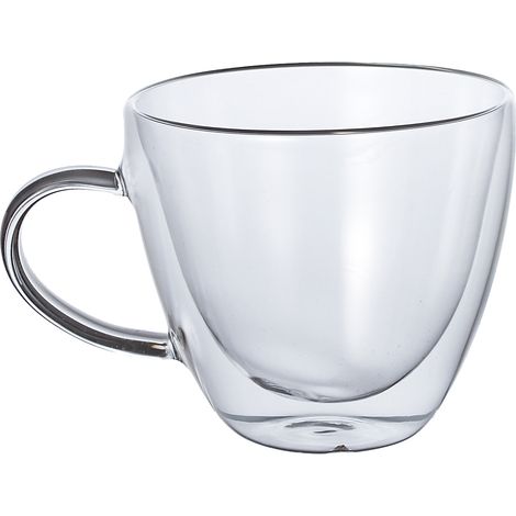 Casa collection set 2 tazze cappuccino vetro borosilicato 250 ml