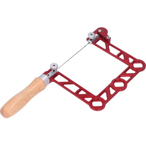 Scie à main miniature en bois en U, scie à chantourner pour bijoutier, métal, 10 cm (1/5)