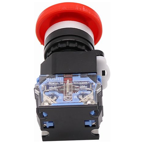 Includes LA38-11ZS emergency stop button switch 22mm, red mushroom head stop button with STOP. (1/3)