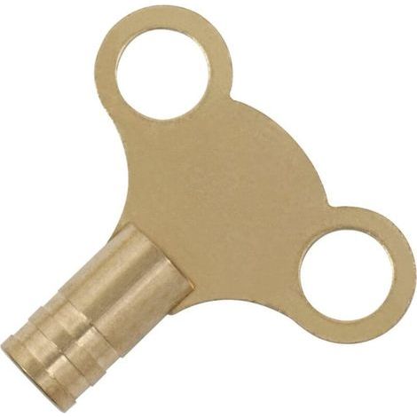1 x clé de radiateur, purge d'air de radiateur, convient à la plupart des radiateurs (laiton, 5mm) (1/5)