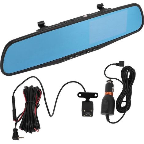 4,3-Zoll-1080P-Spiegel-Dashcam mit Rückspiegelkamera, Dual-Fahrrekorder, Parküberwachung und Loop-Aufnahme