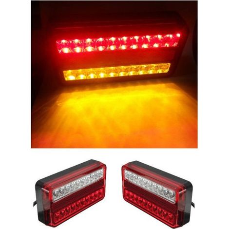 LED-Rückleuchten-Set für Bus, Lkw, Sattelzug, Anhänger, Wohnwagen mit 4 Funktionen, 12 V