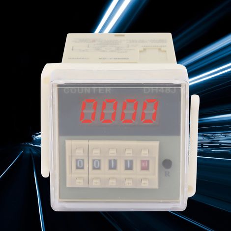 O111ROM DH48J-8A Compteur électronique numérique LCD 8 broches avec temporisateur 0-999900 (24 V CA/CC) (1/5)