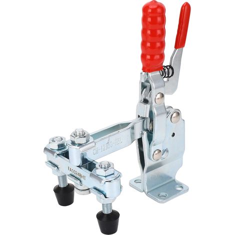 Étau à bascule vertical à dégagement rapide double tête double poignée force de serrage 227kg pour machines à vibration (1/5)