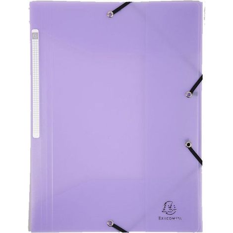 Chemise à élastique 3 rabats - A4 - Mauve - Polypro - Chromaline - Exacompta