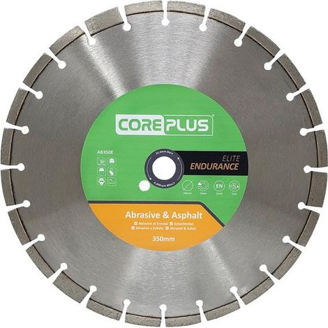 CorePlus AB350E Elite Abrasive & Asphalt Diamond Blade 350mm (1/2)