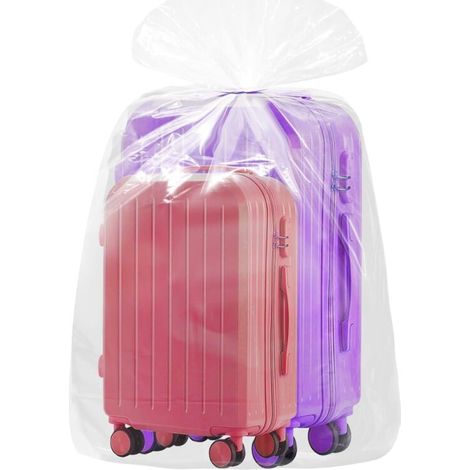 Lot de 10 sacs de rangement extra larges en plastique transparent - 100 x 150 cm - 227 l - Pour protéger de la poussière, des bagages, des valises, des meubles, des consolateurs, des chaises, des (1/5)
