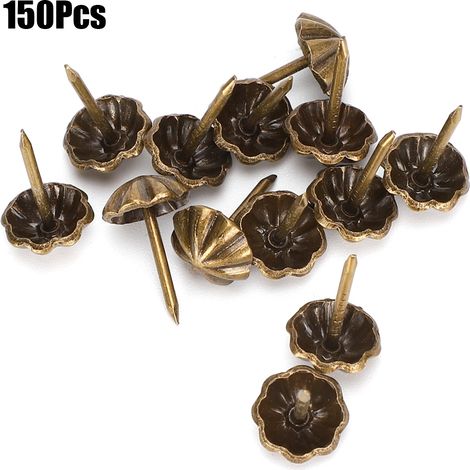 150 Clous de Tapisserie Rétro Brillants 11mm Fer pour Décor de Canapé, DIY Accessoires Vêtements Lot (1/5)