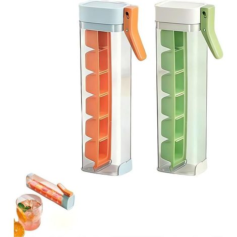 à glaçons en verre avec couvercle et poignée, 6 cubes carrés, pour la (1/5)