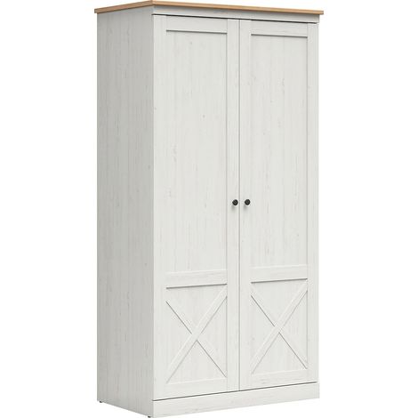 Armario de 2 puertas Victoria Blanco y Madera (1/4)