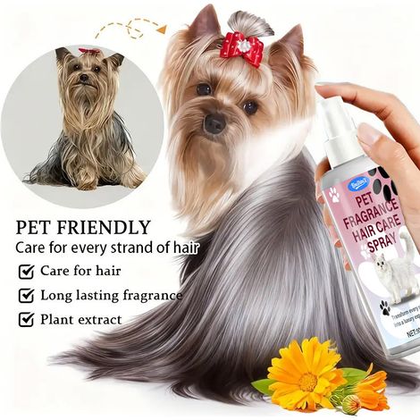 KineShineX Fellglättungsspray für Hunde und Katzen – Entwirrungs- und Glanzspray mit natürlicher Feuchtigkeitspflege (1/4)