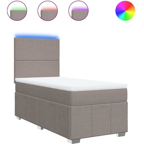 Maison Exclusive - Boxspringbett mit Matratze Taupe 80x200 cm Sto