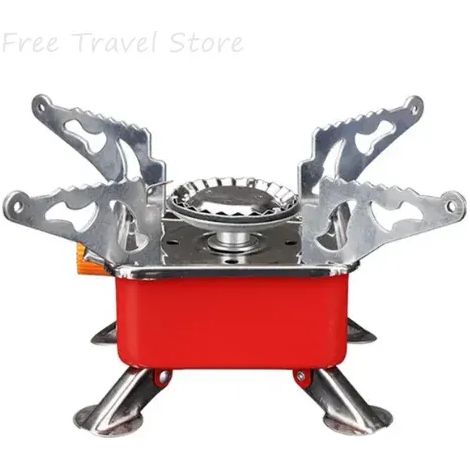 Mini réchaud carré portable Lotus, accessoires de barbecue pliables pour le camping en plein air, réchaud à gaz à petite section carrée avec brûleur à cassette, réchaud de cuisson portable (1/5)