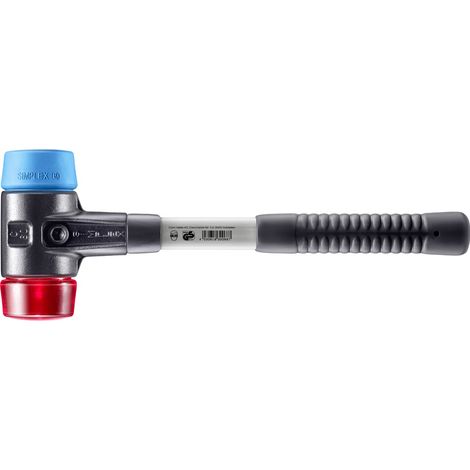 HALDER SIMPLEX TPE Weichplastikhammer mit verstärktem Tempergussgehäuse und Glasfaserstiel - D=60 mm - 3716.060 (1/5)