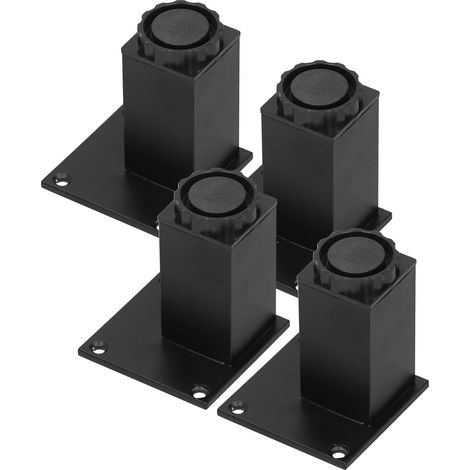 höhenverstellbare Füße aus Aluminiumlegierung, quadratische Stütze für Sofas und Möbel, 80 mm, 4er-Set (1/5)