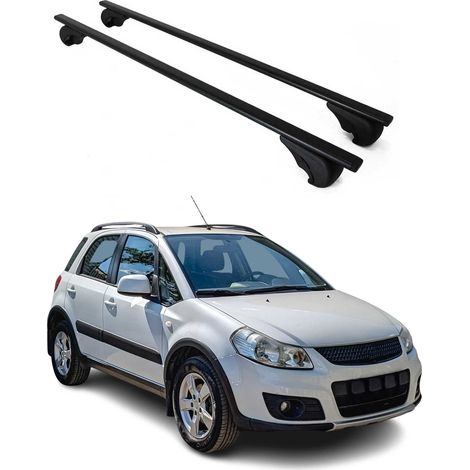 OMAC Dachträger Querträger für Suzuki SX4 I 2006-2013 – Abschließbar – Max. 75 kg – 2 Stangen Stahl Schwarz (1/5)