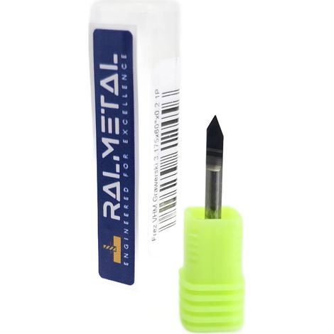 Fresa per incisione in carburo 3,175 x 60 gradi x 0,2 mm 1P (1/5)