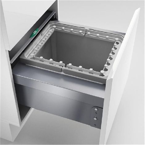 Naber Cox® Base 360 R/500-1, Abfallsammler für Frontauszüge, hellgrau (1/2)