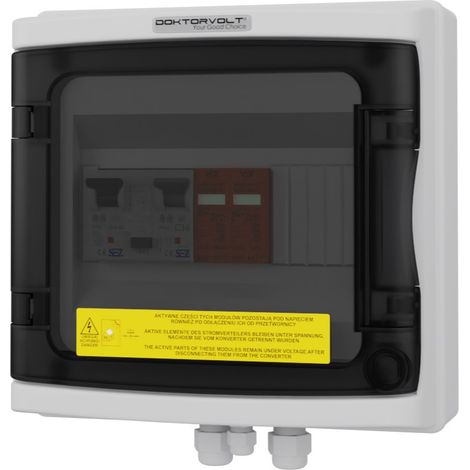 AC 1F C16 25 A 300 mA T1 T2 Tableau de distribution photovoltaïque VCX Doktorvolt 4500