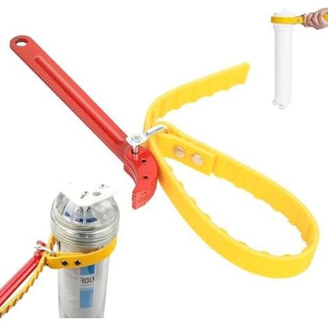 Strap Wrench for Oil Filter, Adjustable Oil Wrench, Universal Multifunctional Rubber Tool for Removing Plumbing Pipes - (1/5)