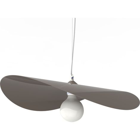 LUMICOM PIUMA Sospensione, 1X E27, max 42W, metallo, grigio tortora, D.60cm (1/2)