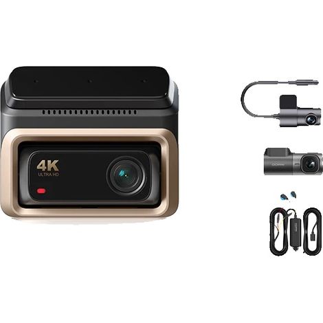 Caméra de tableau de bord, Vidéo 4K, Vision nocturne, 3-Canal n Hw, U3 128 Go Carte SD-b (1/2)