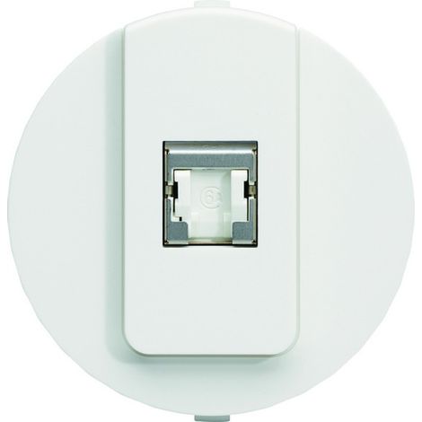 ateha prise RJ45 catégorie 6a pour Grade 3 TV associable - HAGER WJA228B