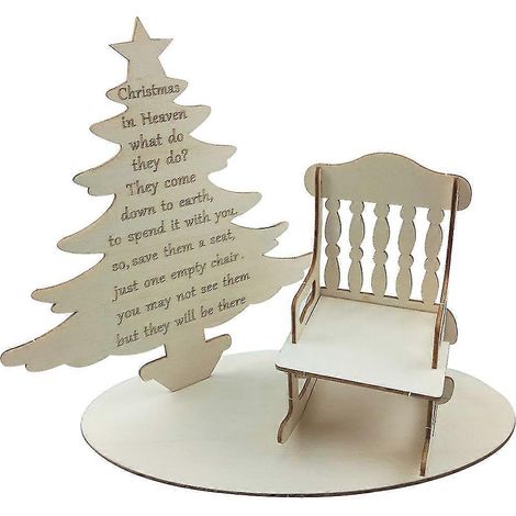 Décorations de Noël créatives : sapin en bois, chaise berçante, table de bureau, etc. (1/5)