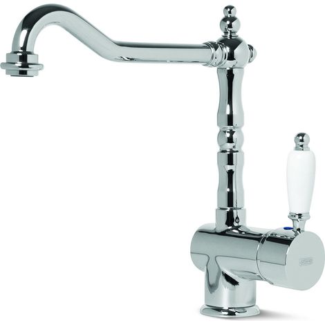 Elleci MIKRIOCR. Colore del prodotto: Cromo, Materiale del rubinetto: Acciaio inox, Controllo del flusso d'acqua: Leva sanitaria. Altezza (max): 28 cm, Altezza sopra la superficie di fissaggio (max... (1/5)