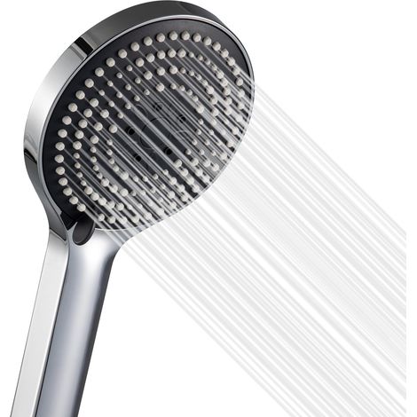 Pommeau de Douche,Douchette,Avec 6 modes de massage pulvérisation,Pommeau de Douche économie d'eau,Tête de Douche,Poire de Douche,Grande xxl(Φ130mm),Chrome (1/5)