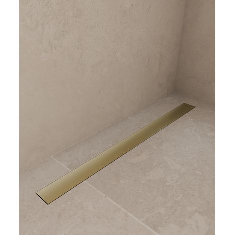 Duschrinne aus Edelstahl Gebürstetes Gold - 60 cm