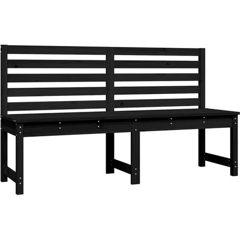 Maison Exclusive - Gartenbank Schwarz 157,5 cm Massivholz Kiefer