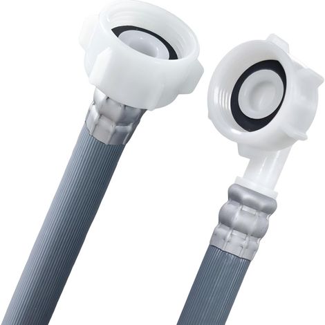 Tubo flessibile per lavatrice e lavastoviglie da 1,5 m, raccordo a gomito/dritto per alimentazione acqua, uso universale, tubo flessibile per lavatrice da 3/4". (1/5)