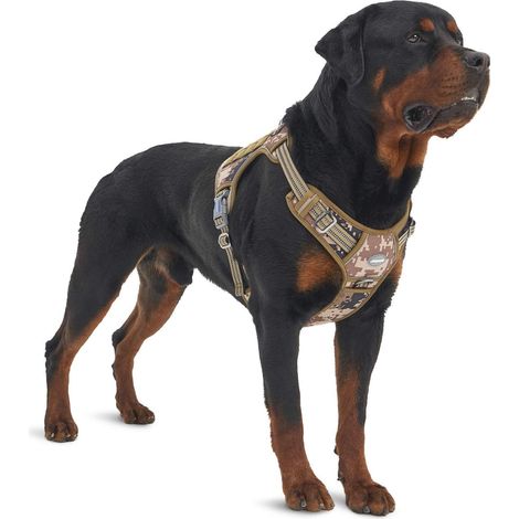 Harnais tactique pour animaux de compagnie pour grands chiens, sans traction, réglable, réfléchissant K9, entraînement au travail, gilet de contrôle facile, militaire fpr Service Dog Desert Camo L (1/5)