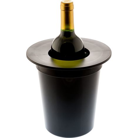 Glacière à glace, couleur noire, en forme de chapeau de verre, bouteille de vin ou de champagne (1/5)