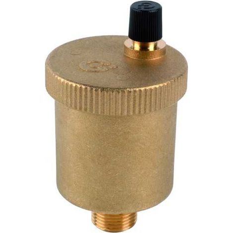 Caleffi – Purgeur d'air automatique 3/8' – Laiton matricé – Pmax 10 bar – Tmax 120°C – Élimine efficacement l'air des systèmes de chauffage