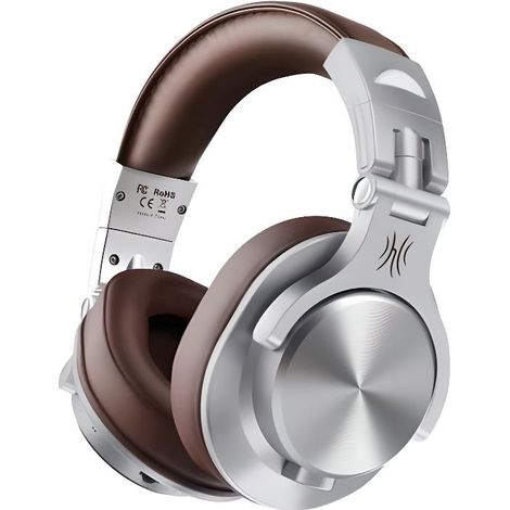 Casque Bluetooth 50 Heures d’Autonomie OneOdio A70 Casque Audio sans Fil avec Microphone Antibruit CVC 8.0, Casque Studio, Casque Mo (1/4)