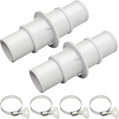 Kit de 2 raccords pour tuyaux de 32 mm ou 38 mm – Compatible avec pompes et filtres de piscine (1/5)