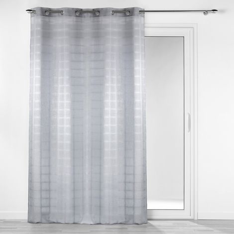 Panneau a oeillets 140 x 240 cm voile sable candide Gris (1/3)